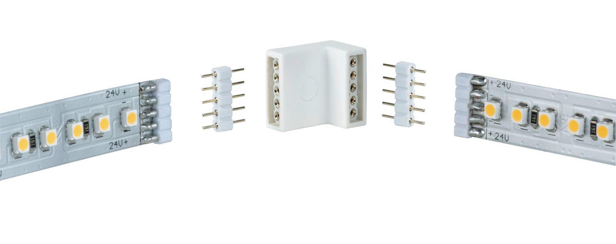 LED-Strip Connector in Weiß max. 144 Watt - Weiß, Basics, Kunststoff (1,7/1,2cm) - Paulmann