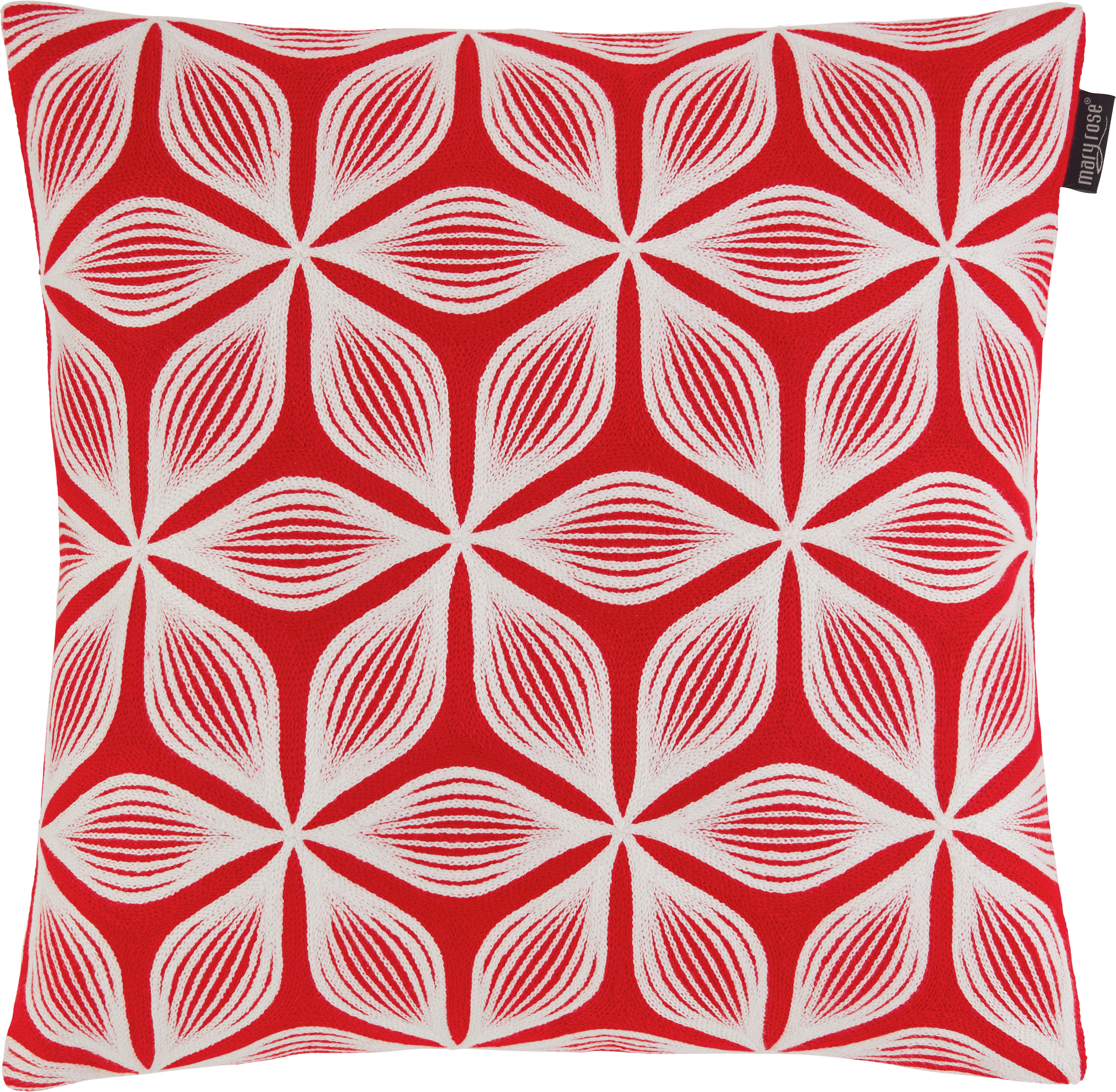 Zierkissen Ruby in Rot/Weiß ca. 45x45cm - Rot/Weiß, MODERN, Textil (45/45cm) - Mary's