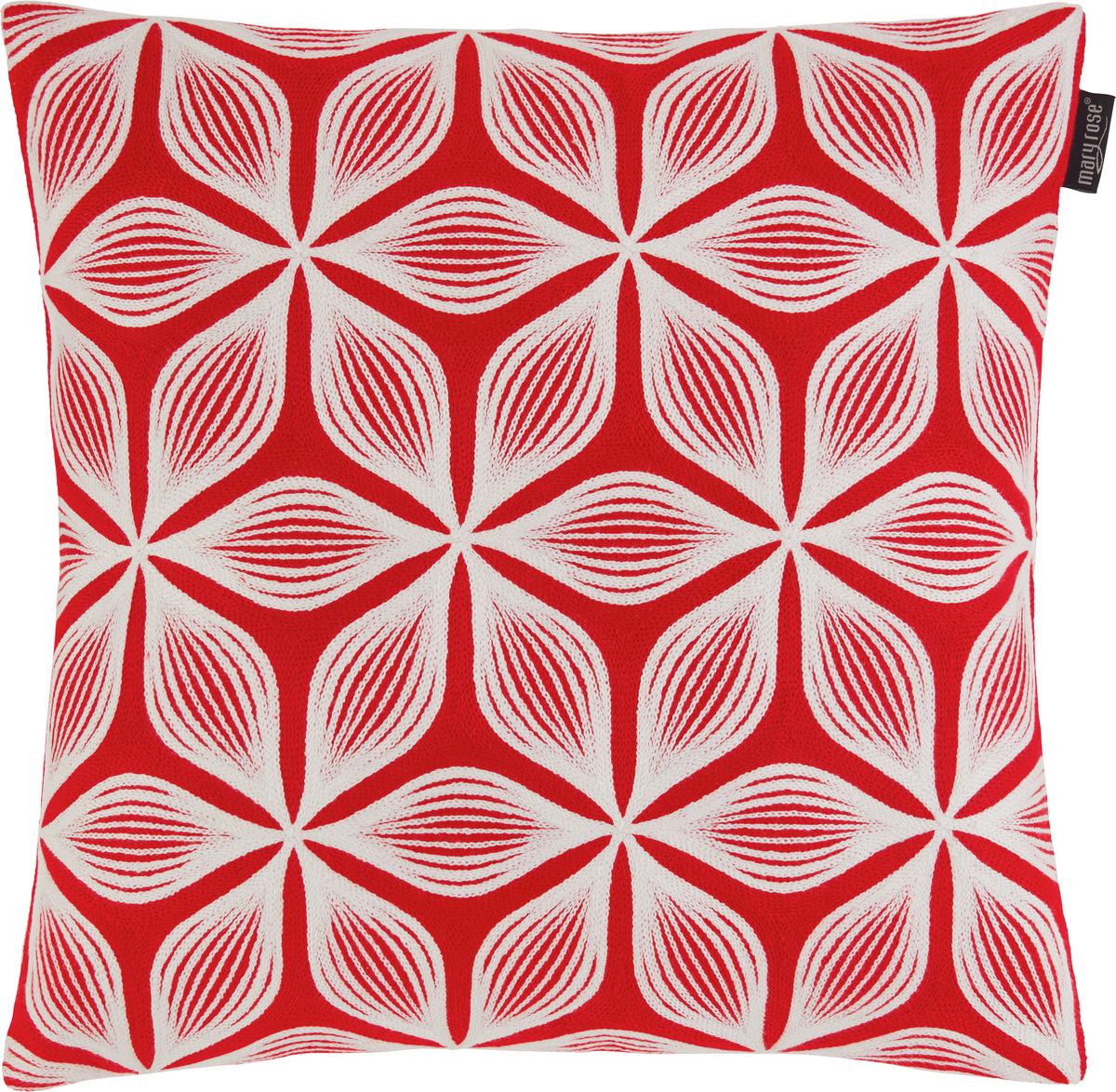 Zierkissen Ruby in Rot/Weiß ca. 45x45cm - Rot/Weiß, MODERN, Textil (45/45cm) - Mary's