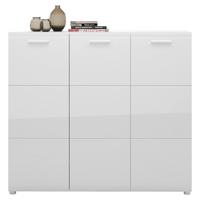 Ormarić Za Cipele Merano - bijela/bijela visoki sjaj, Moderno, drvni materijal/plastika (134,8/120/36cm) - Modern Living