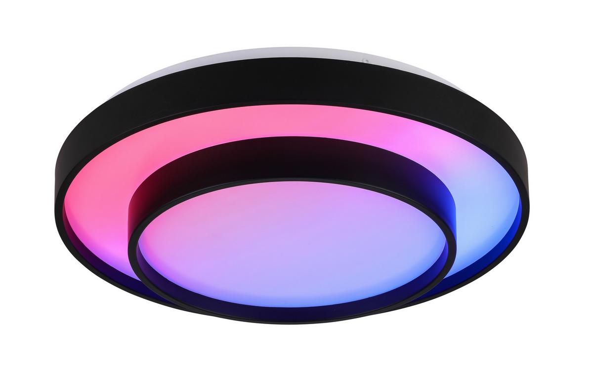 LAMPA SUFITOWA LED RIKU - czarny, Modern, tworzywo sztuczne/metal (48/8,5cm) - Bessagi Home