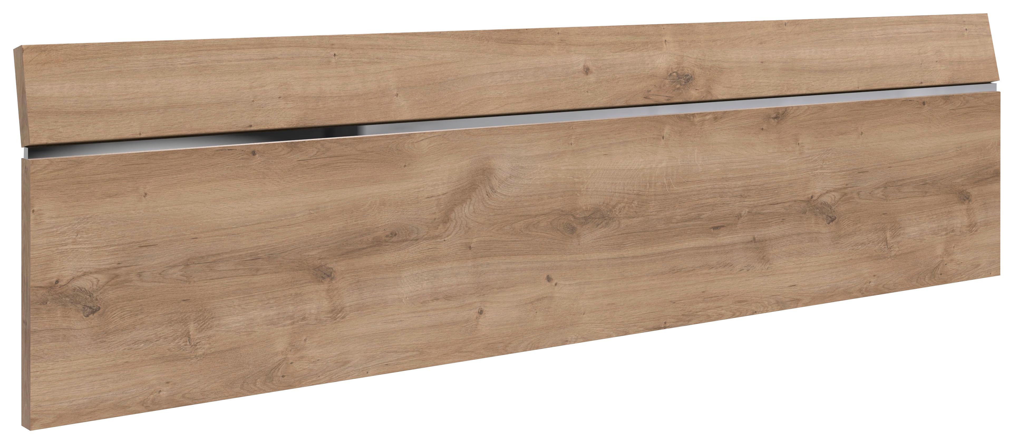 Uzglavlje Level - boje hrasta/boje kroma, Moderno, drvni materijal (188/50/5cm)