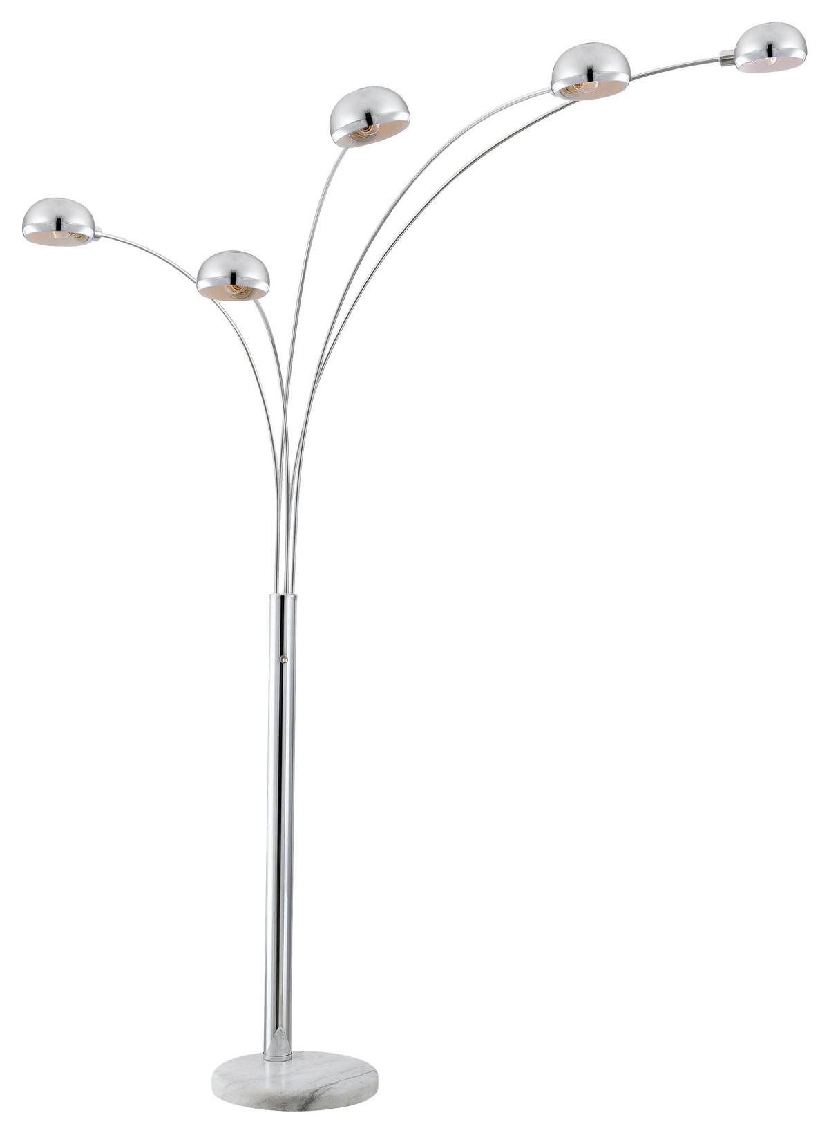 Állólámpa Turle - krómszínű, Modern, fém (130/200cm) - Mömax