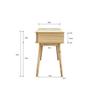 BUREAU SKANDY - couleur naturelle, MODERN, matériau en bois/bois (120/75/48cm) - Premium Living