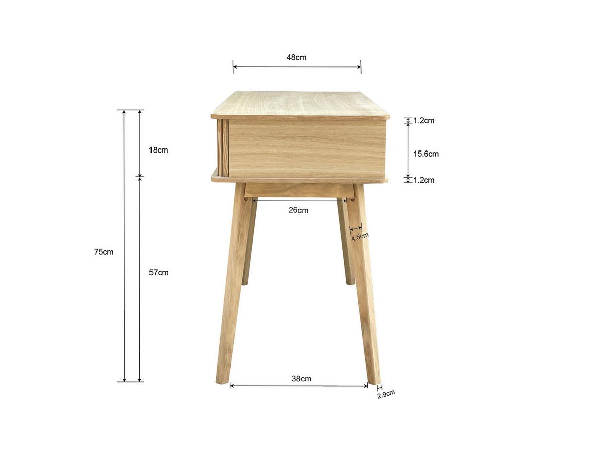 Schreibtisch Skandy Naturfarben - Naturfarben, MODERN, Holz/Holzwerkstoff (120/75/48cm) - Premium Living