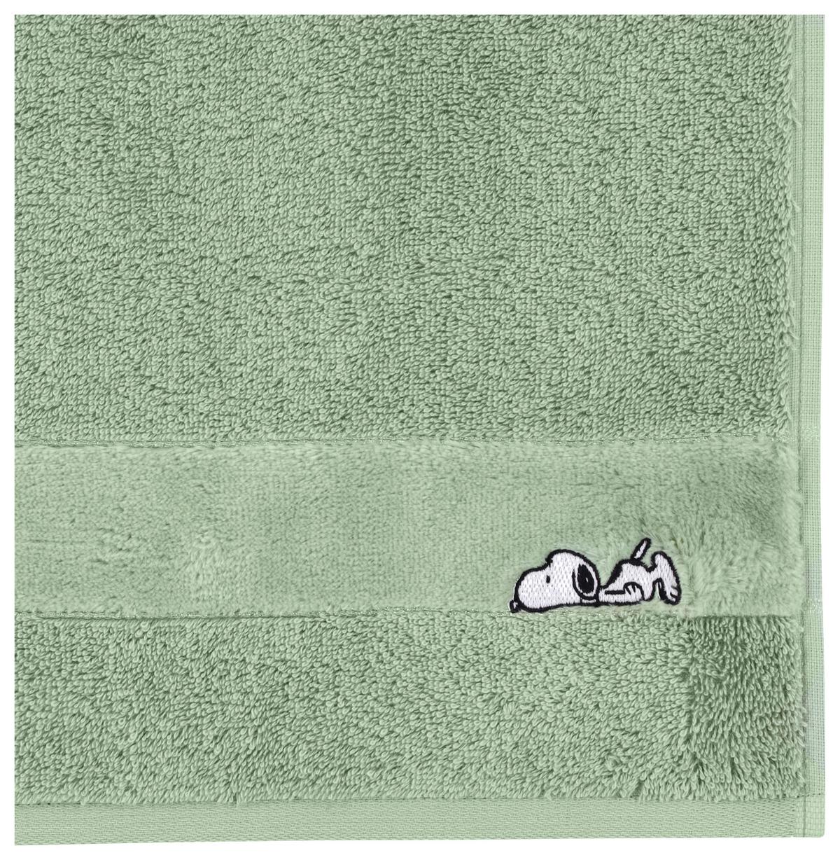 RĘCZNIK PEANUTS SLEEPY SNOOPY - zielony, Design, tkanina (50/100cm) - Vossen
