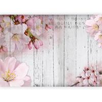 Fototapeta Apple Blossoms, 300x210cm - pink/svetlo siva, Basics, tekstil (300/210cm) - artgeist