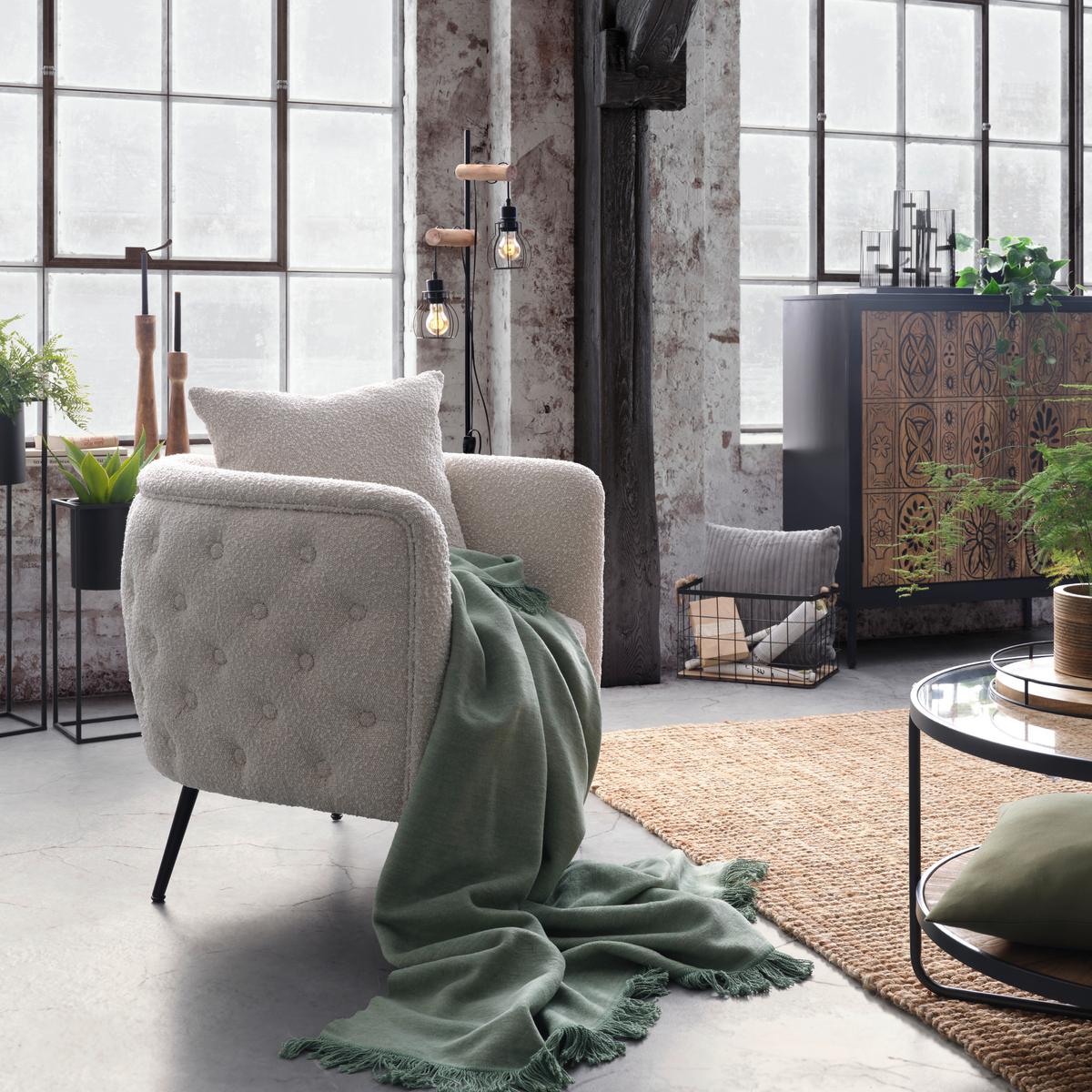 Pătură El Sol - verde deschis, textil (150/200cm) - Modern Living