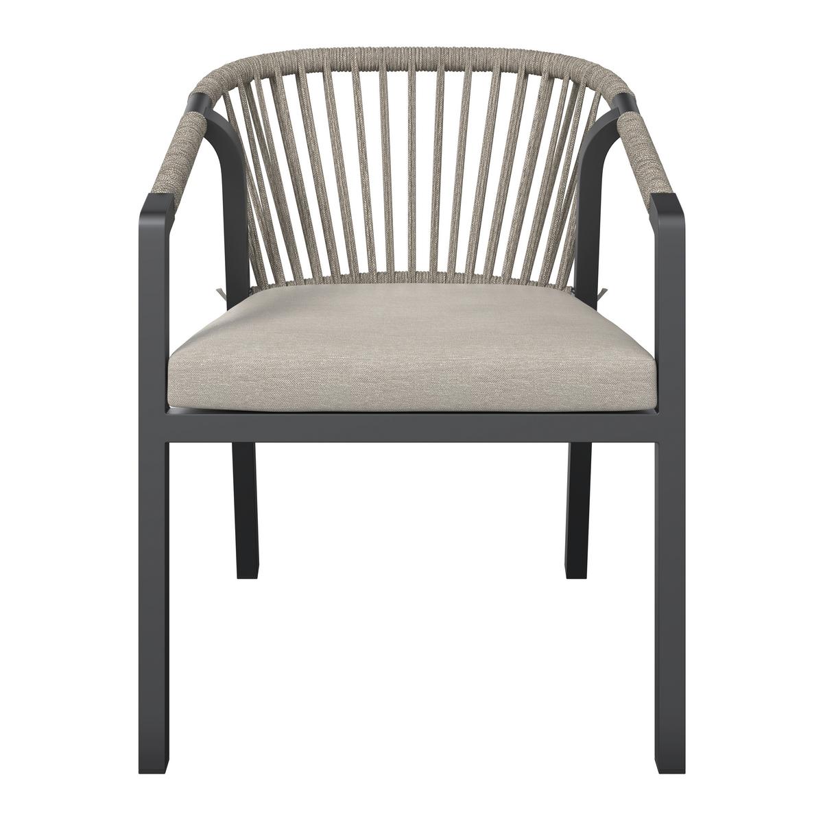 Balkonszett Bardolino - világosszürke/akáciaszínű, Modern, textil/fa - Mömax