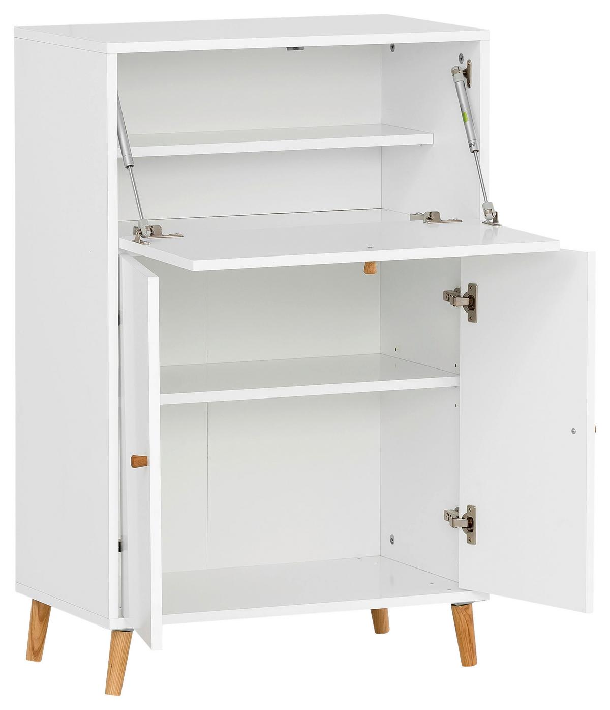 Sekretär Serie 500 Weiß ca. 65,2x101,7x39cm - Weiß, MODERN, Holz/Holzwerkstoff (65,2/101,7/39cm) - MID.YOU