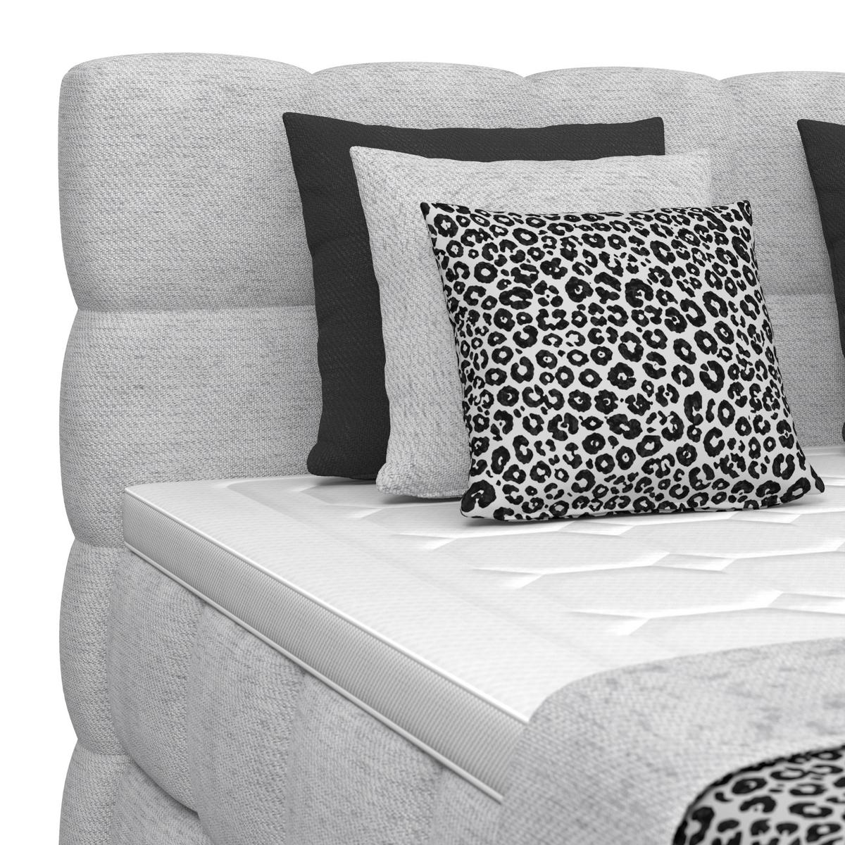 Postelja Boxspring Brisbane, Barva Šampanjca, 180x200 - barve šampanjca/črna, Trend, umetna masa/tekstil (180/200cm) - Premium Living