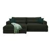 Ecksofa Fabiona links Grün - Schwarz/Grün, MODERN, Holz/Kunststoff (194/85/268cm) - Premium Living