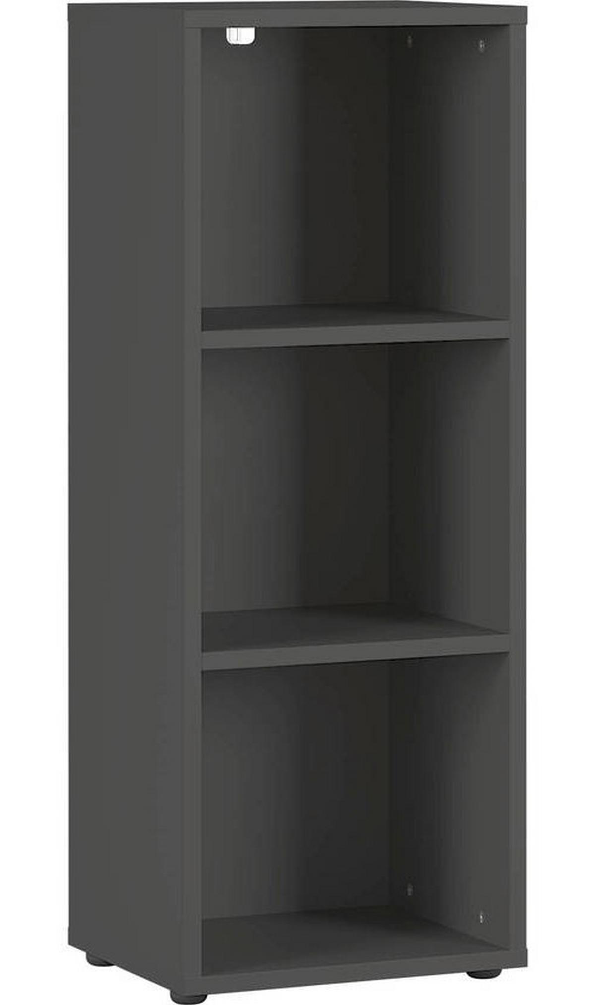 Regal Ribera Graphitfarben - Graphitfarben/Schwarz, MODERN, Holzwerkstoff/Kunststoff (45/120/40cm) - Premium Living