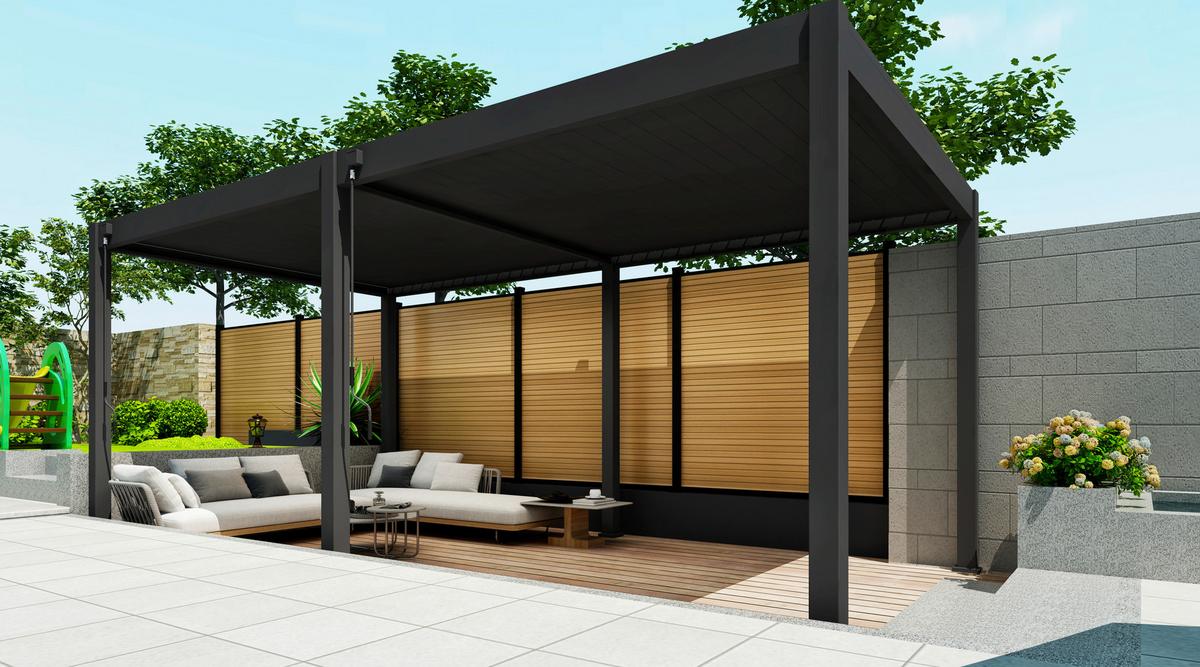 Pergola Superior, Antracit, 3x6m - barve grafita, Basics, kovina (300/255/600cm) - Gardenson