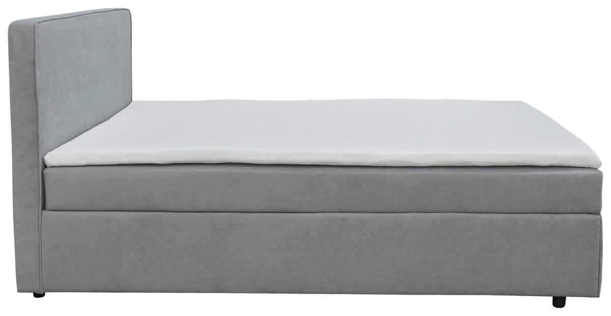 ŁÓŻKO SKRZYNIOWE APOLLO PLUS - kolor naturalny/czarny, Modern, tworzywo sztuczne/tkanina (180/200cm) - MID.YOU