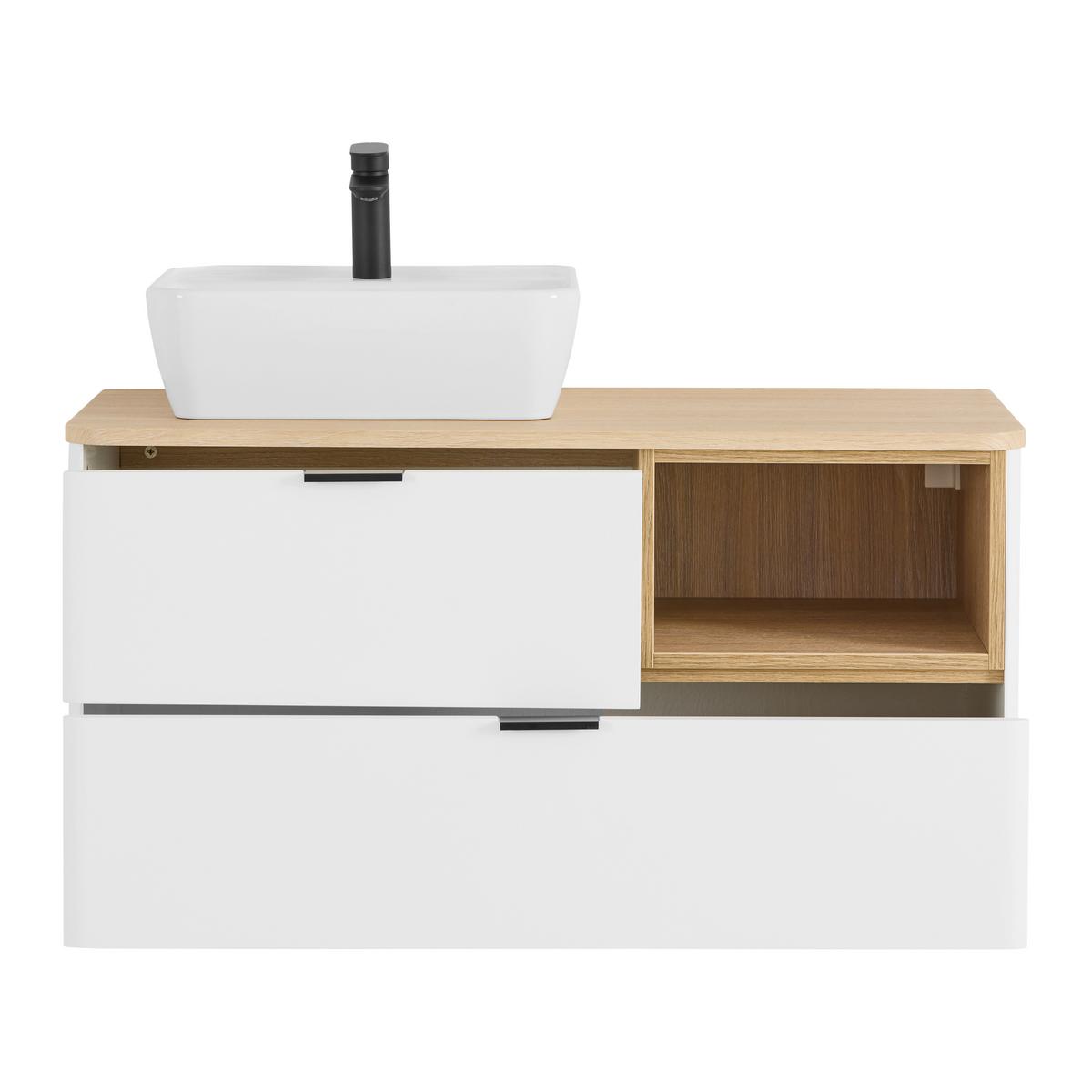 Element Ispod Umivaonika Elias -Exklusiv- - bijela/crna, Moderno, drvni materijal/metal (100/50/48cm) - Mömax