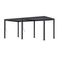 Pergola Trumpf, Antracit, 3x6m - barve grafita, Basics, kovina (300/255/600cm) - Gardenson
