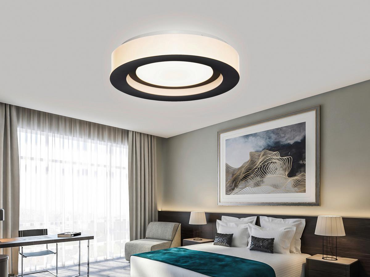 LAMPA SUFITOWA LED SEMRA - czarny, Modern, tworzywo sztuczne/metal (50/8cm) - Bessagi Home