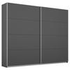 Ormar S Kliznim Vratima Belluno - siva/boje aluminija, Moderno, drvni materijal/metal (226/210/62cm) - Modern Living