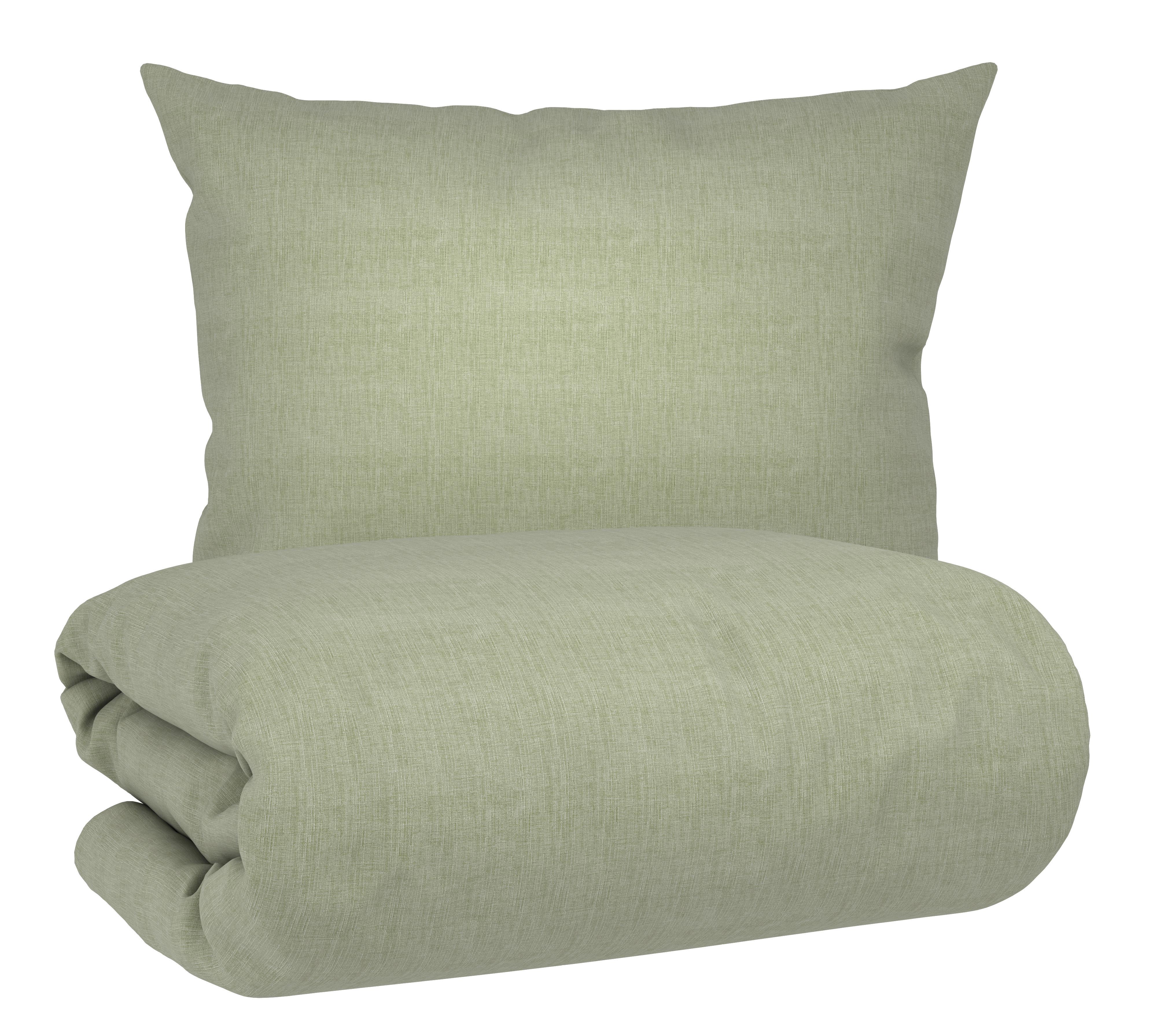 BETTWÄSCHESET TY - Salbeigrün, Textil (210/160cm) - Mömax