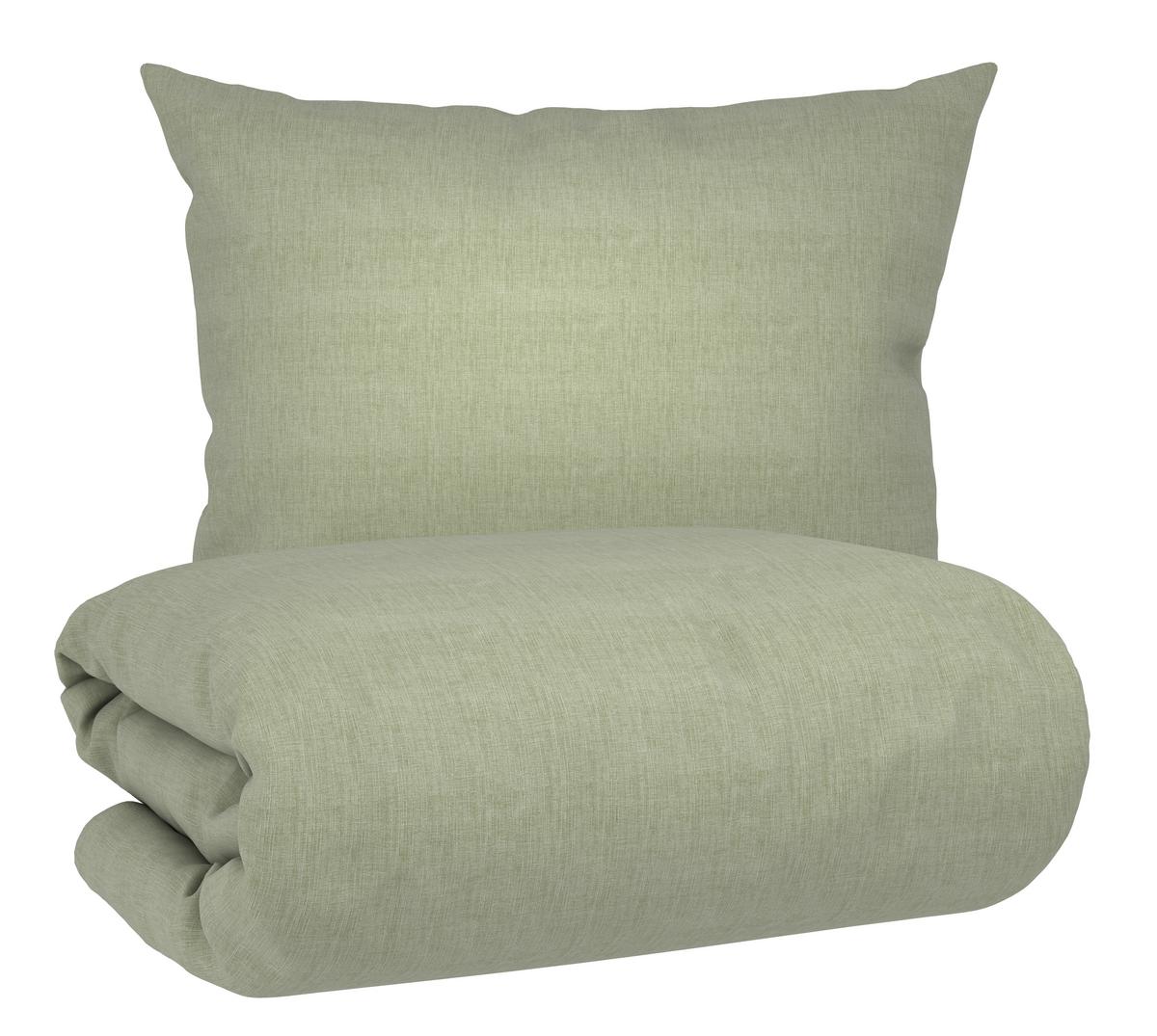 BETTWÄSCHESET TY - Salbeigrün, Textil (210/160cm) - Mömax