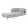 RECAMIERE FANNY - ljusgrå/naturfärgad, Modern, trä/textil (154/55/73cm) - Bessagi Home
