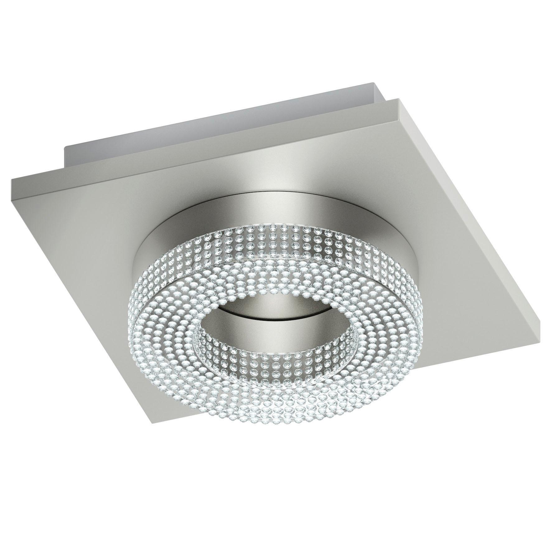 Led-deckenleuchte 95662 Fradelo - Silberfarben, Trend, Kunststoff/Metall (14/14/6cm) - Eglo