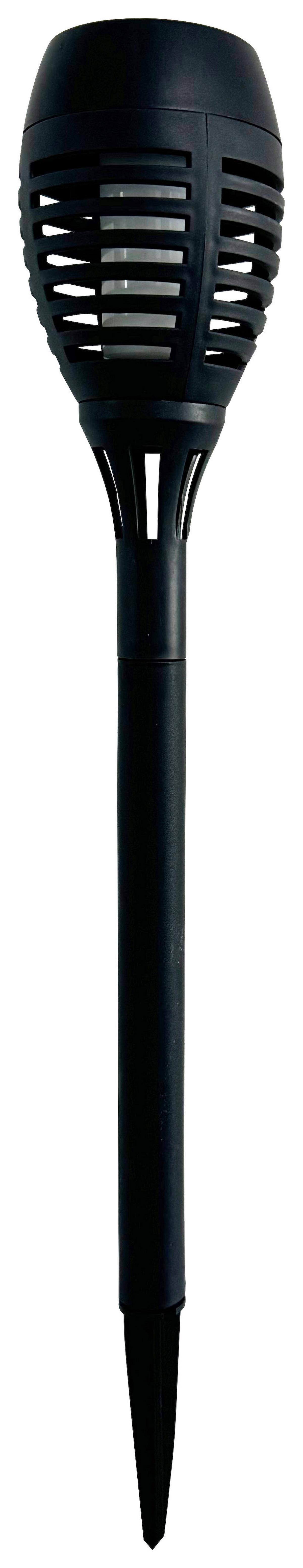 Solarleuchte Foi Schwarz max. 0,06 Watt - Schwarz, KONVENTIONELL, Kunststoff (7,5/47cm) - Modern Living