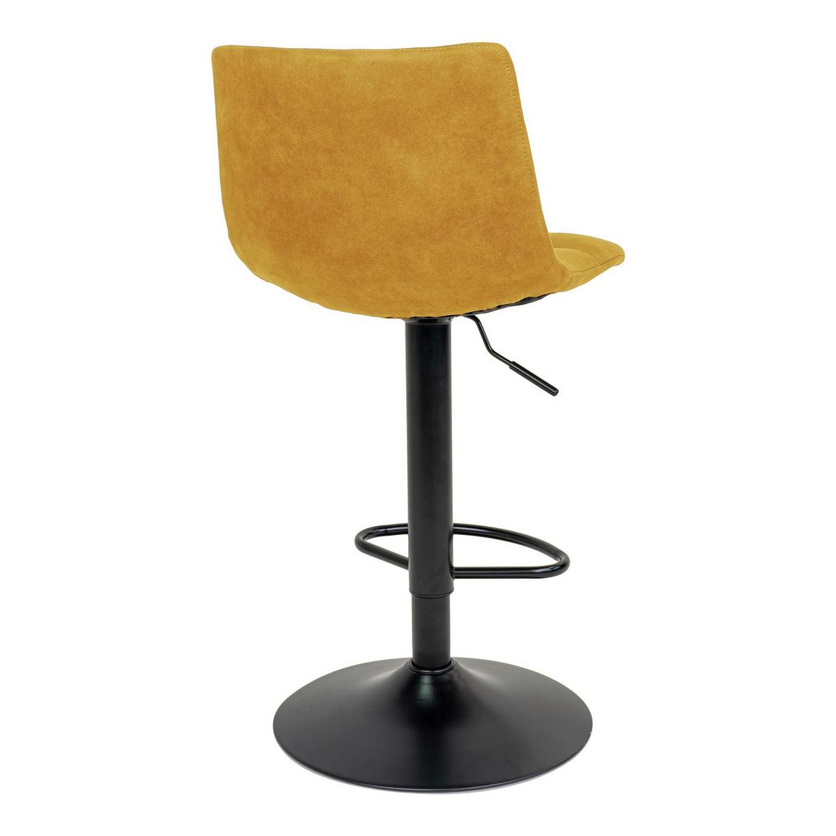 Barhocker-Set Middelfart 2er-Set Senfgelb/Schwarz - Senfgelb/Schwarz, MODERN, Textil/Metall (43/88-108/45cm) - MID.YOU