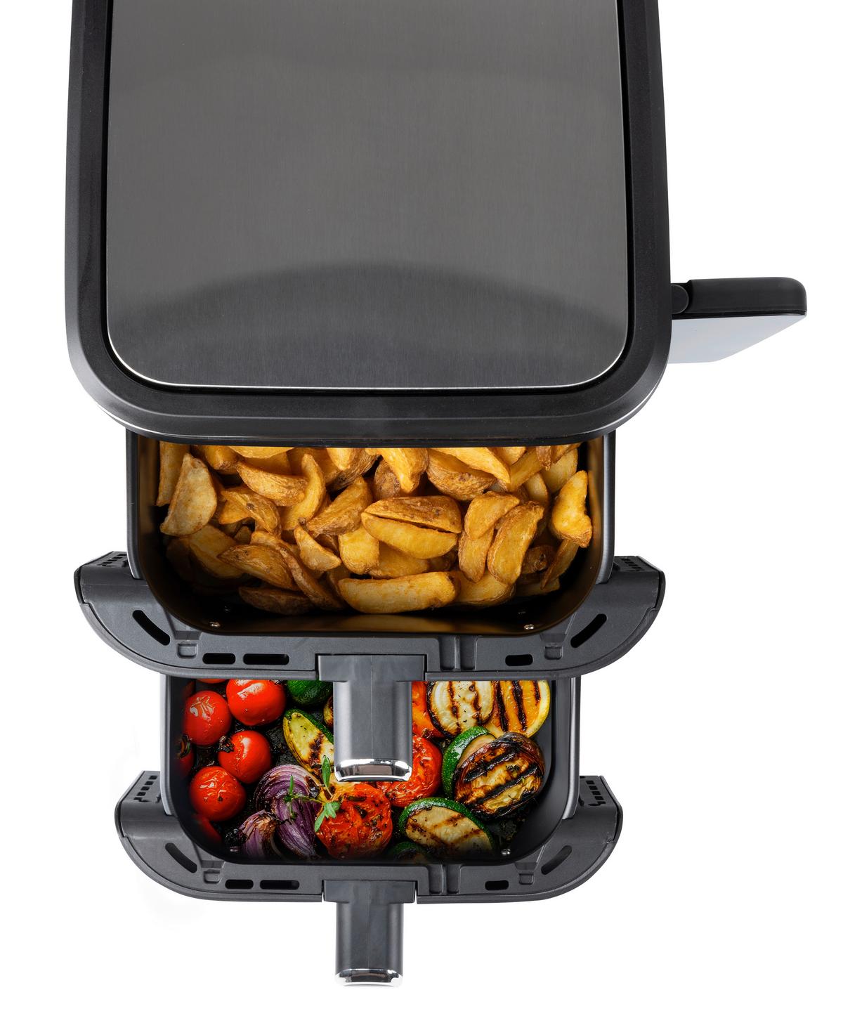 Heißluftfritteuse Kochwerk Schwarz max. 2800 Watt - Schwarz, MODERN, Kunststoff/Metall (38,7/30,3/31,9cm)