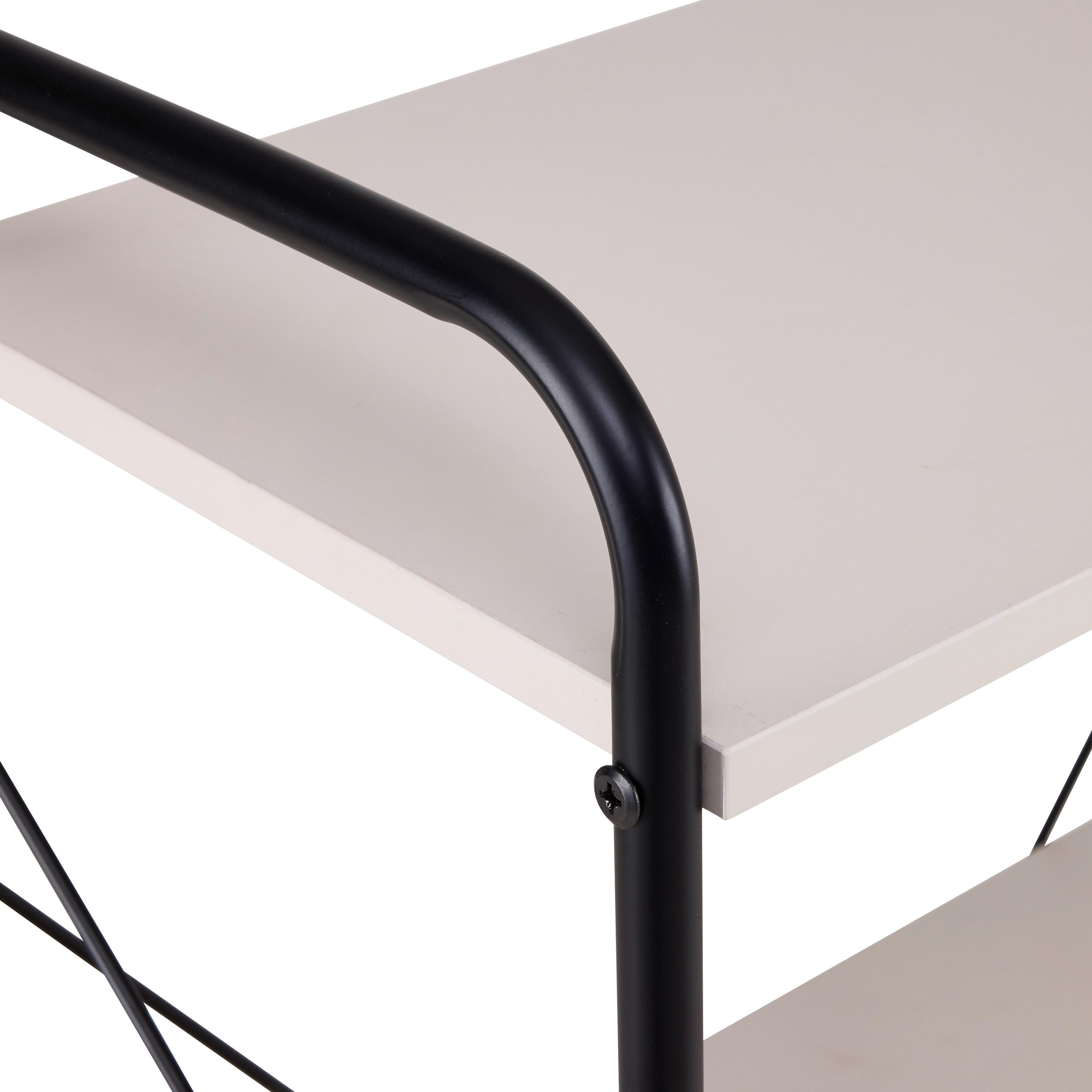 HYLLA TOM -EXKLUSIV- - svart/kashmir, Modern, metall/trämaterial (63.2/125/30cm) - Mömax