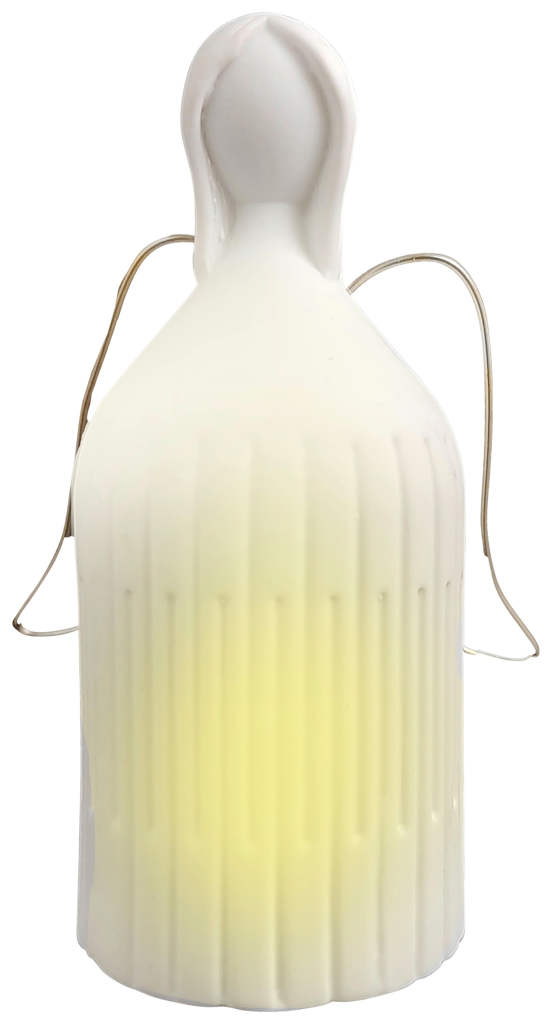 Dekoengel Enja Weiß/Goldfarben ca. 12cm - Goldfarben/Weiß, KONVENTIONELL, Keramik/Metall (5/12cm) - Mömax