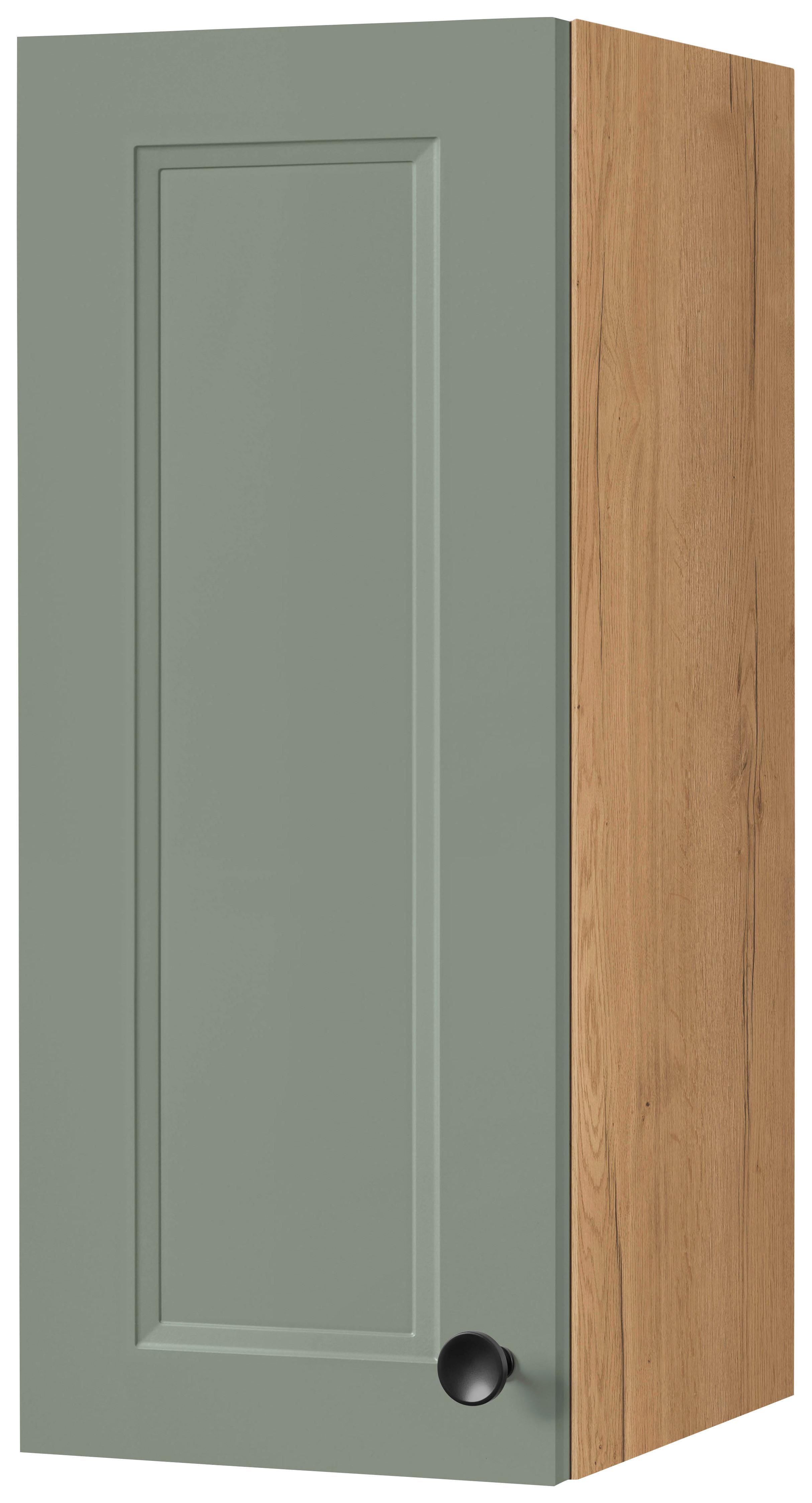 Küchenoberschrank Cascada Grün - Eichefarben/Schwarz, MODERN, Holzwerkstoff/Metall (30/72/35cm) - Nobilia
