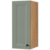 Küchenoberschrank Cascada Grün - Eichefarben/Schwarz, MODERN, Holzwerkstoff/Metall (30/72/35cm) - Nobilia