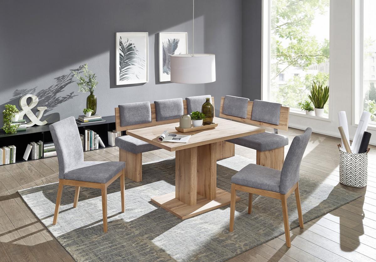 STÓŁ DO JADALNI SANTORIN - kolor dębowy, Natur, materiał drewnopochodny (120/80/76cm) - Cantus