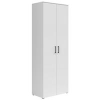 Schrank Multistauraum Weiss - Weiss/Schwarz, Modern, Holzwerkstoff/Kunststoff (70/195/40cm) - Premium Living