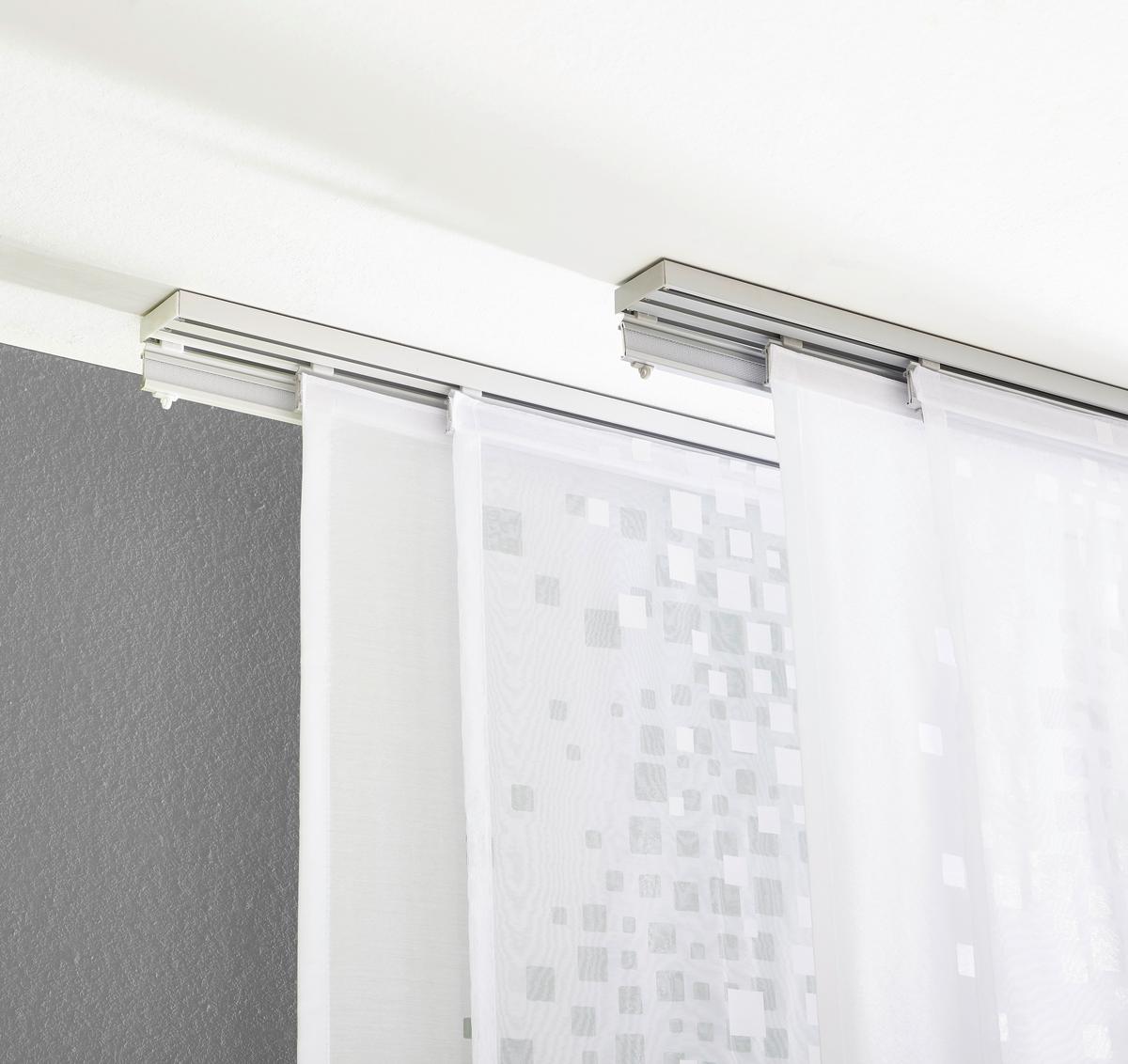 SZYNA DO ZASŁON PANELOWYCH 90000-005 3-CZĘŚCIOWY  ZESTAW - biały, Design, metal (160cm) - Homeware