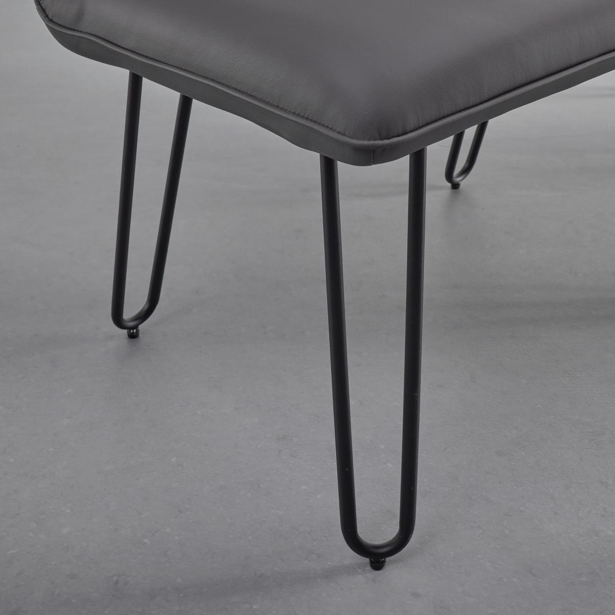ŁAWKA IVIE - czarny/szary, Modern, metal/drewno (140/92/62cm) - Bessagi Home