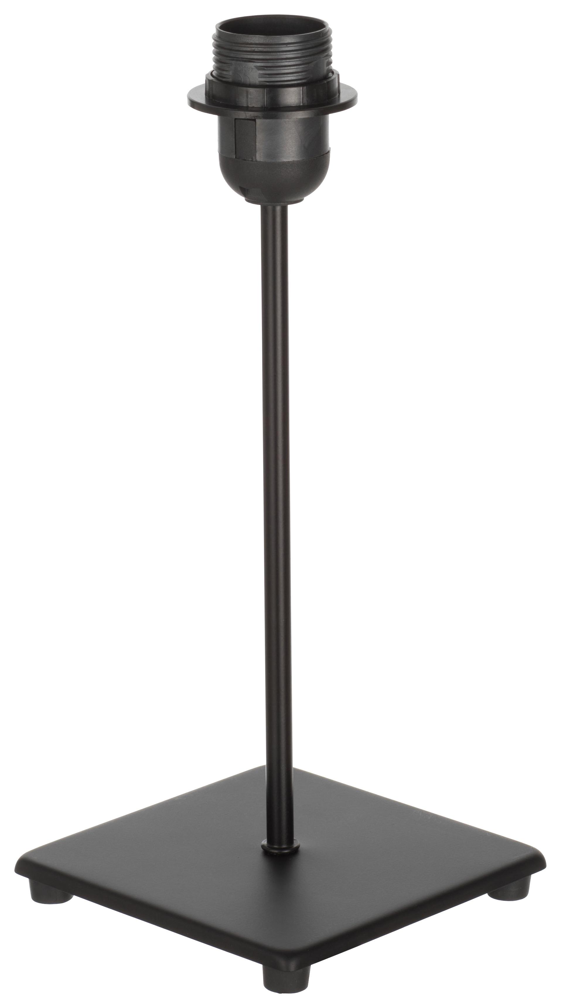 Leuchtenfuß Inna in Schwarz max. 60 Watt - Schwarz, Metall (32cm) - Modern Living