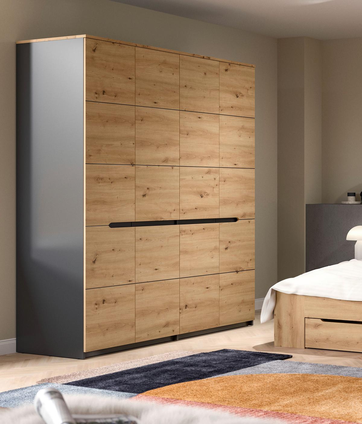 Drehtürenschrank CANU Eiche Artisan - Eiche Artisan, MODERN, Holzwerkstoff (180/198/59cm) - MID.YOU
