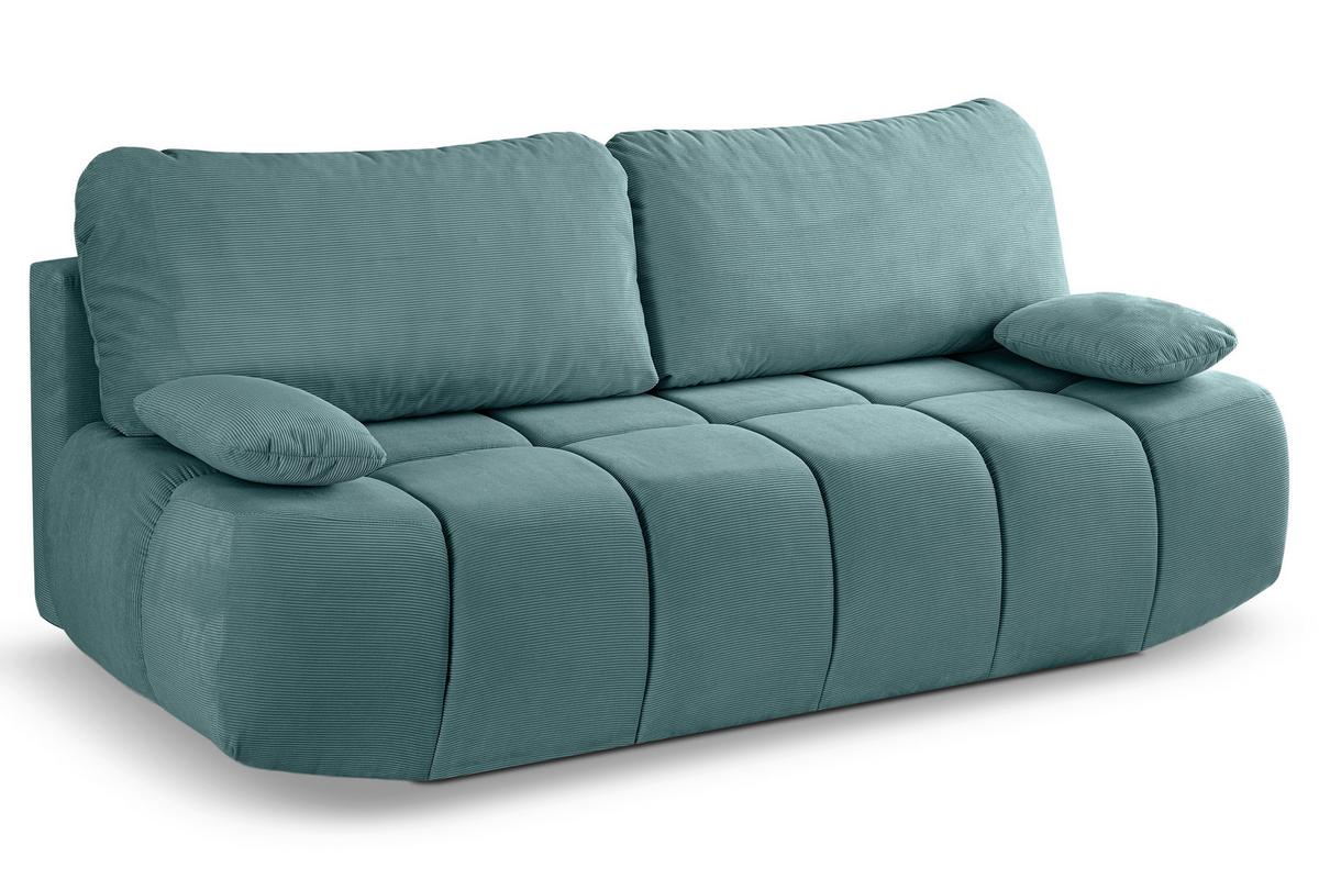 Schlafsofa Lauder Mintblau - Schwarz/Minttürkis, Basics, Holz/Kunststoff (207/93/105cm) - MID.YOU