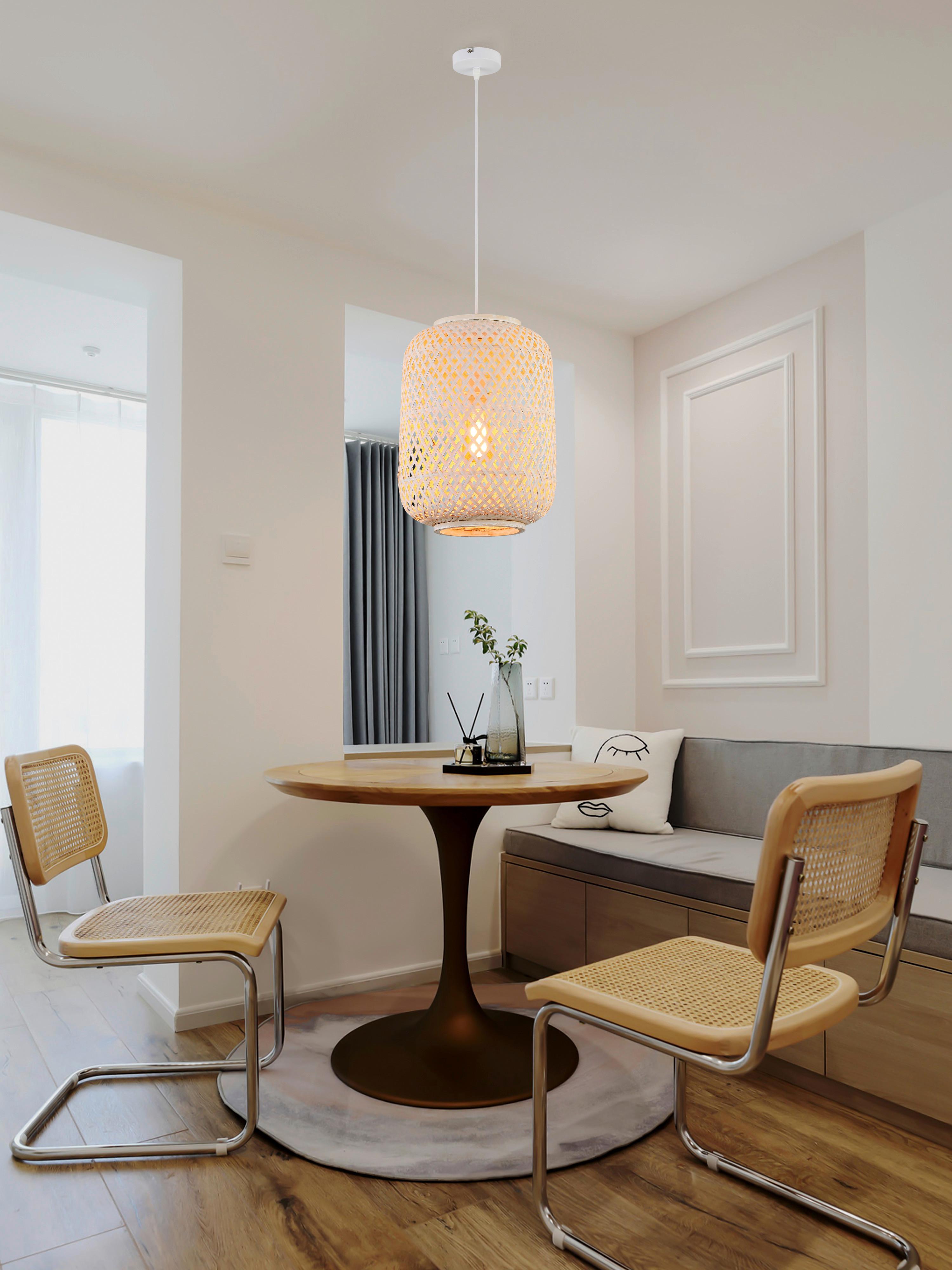 Függőlámpa Laurina - fehér, Modern, fa (28/120cm) - Bessagi Home