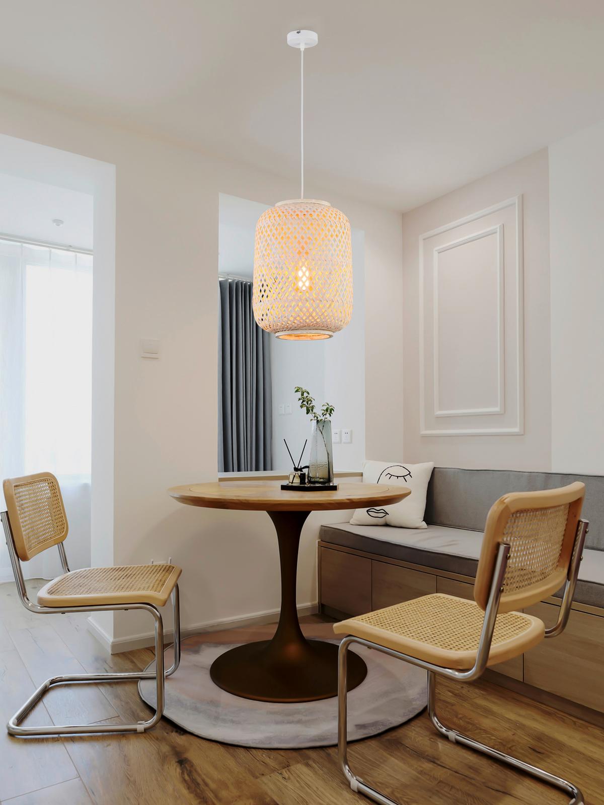 Függőlámpa Laurina - fehér, Modern, fa (28/120cm) - Bessagi Home