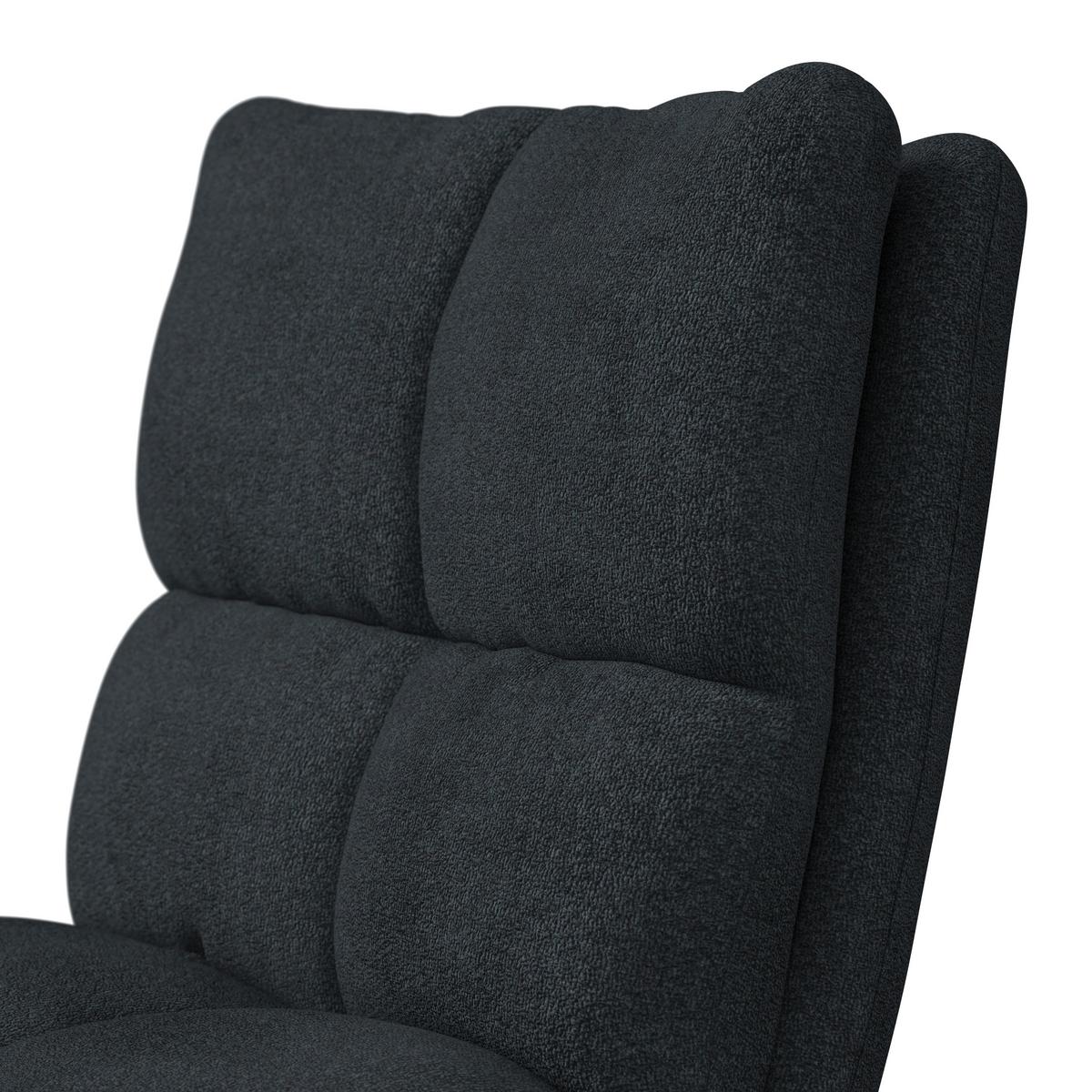Barhocker Caja Schwarz Struktur Gepolstert - Schwarz, MODERN, Holz/Textil (47/87-107/49cm) - Bessagi Home