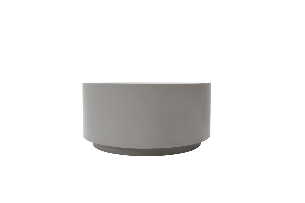 Loungetisch Rome Hellgrau - Hellgrau, KONVENTIONELL, Stein (86/41cm) - Gardenson