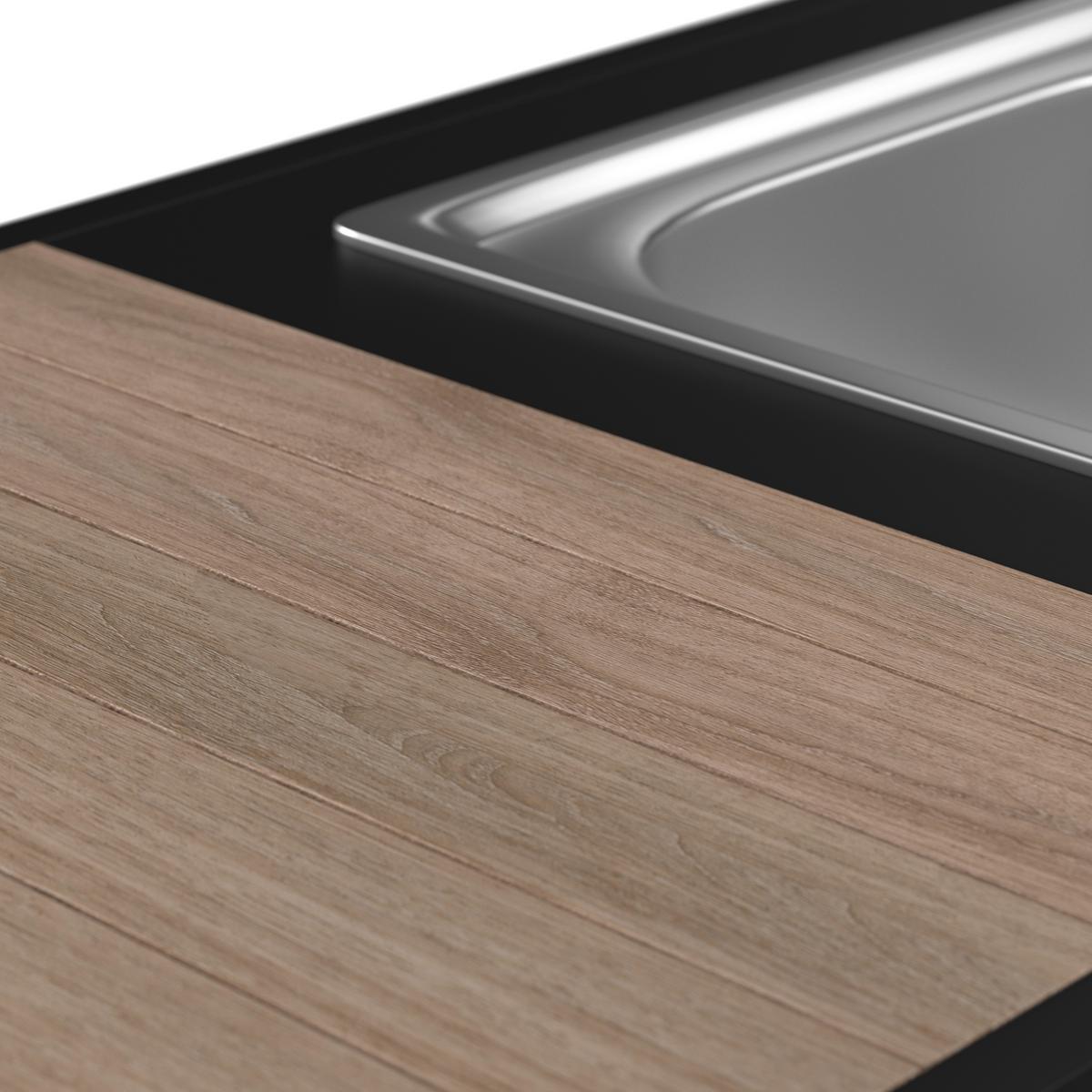 Vanjska Kuhinja Delia - prirodne boje/crna, Moderno, metal/plastika - Bessagi Garden