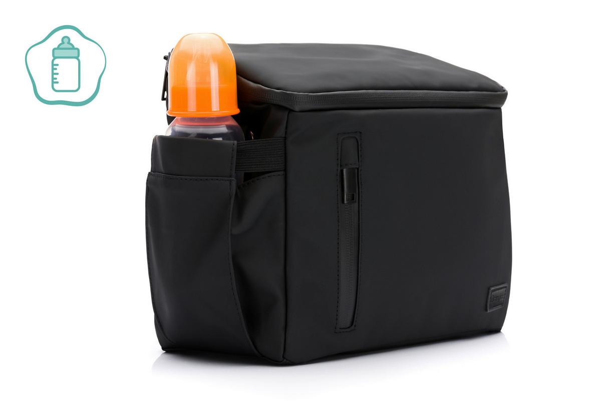 ORGANIZER DO SPACERÓWKI LU6097-06 - czarny, Basics, tkanina (28/17/12cm) - Jimmylee