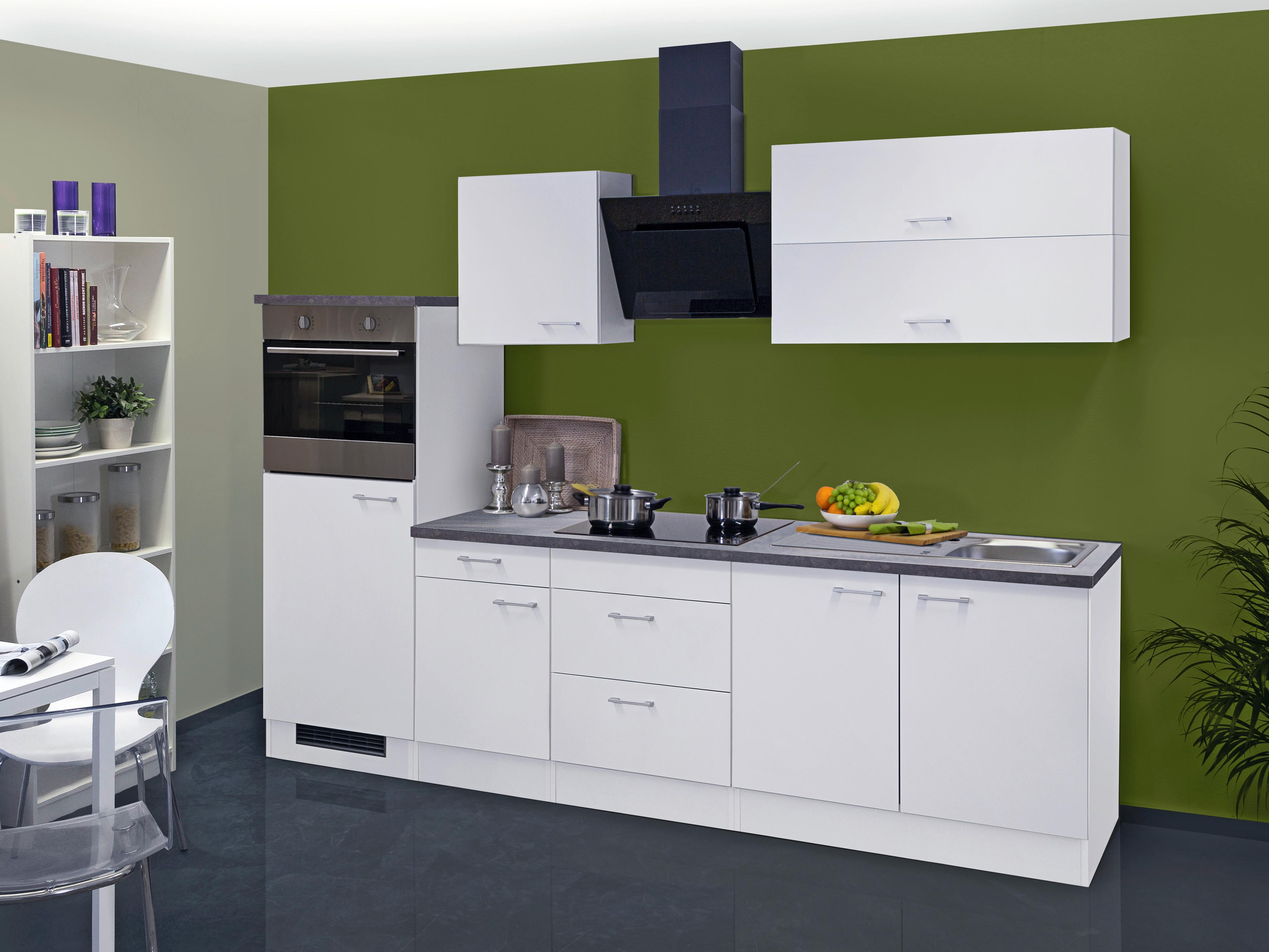 Kuhinjski Blok Bez Uređaja Lucca - sivo-smeđa/bijela, Modern, drvni materijal/plastika (270cm) - MID.YOU