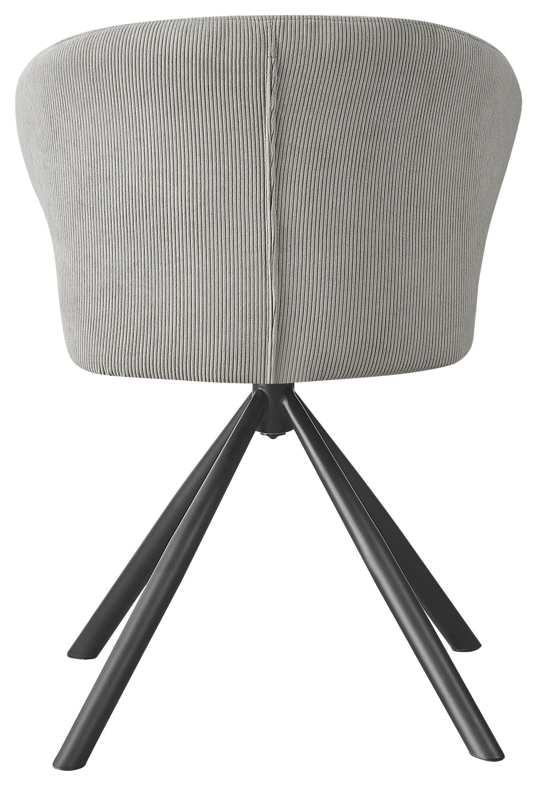 STOL JANA -BASED- - ljusgrå/grå, Lifestyle, metall/textil (55/82/58cm) - Based