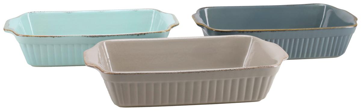 Auflaufform Classic Vintage aus Keramik - Türkis, KONVENTIONELL, Keramik (34/20/7,5cm) - Creatable